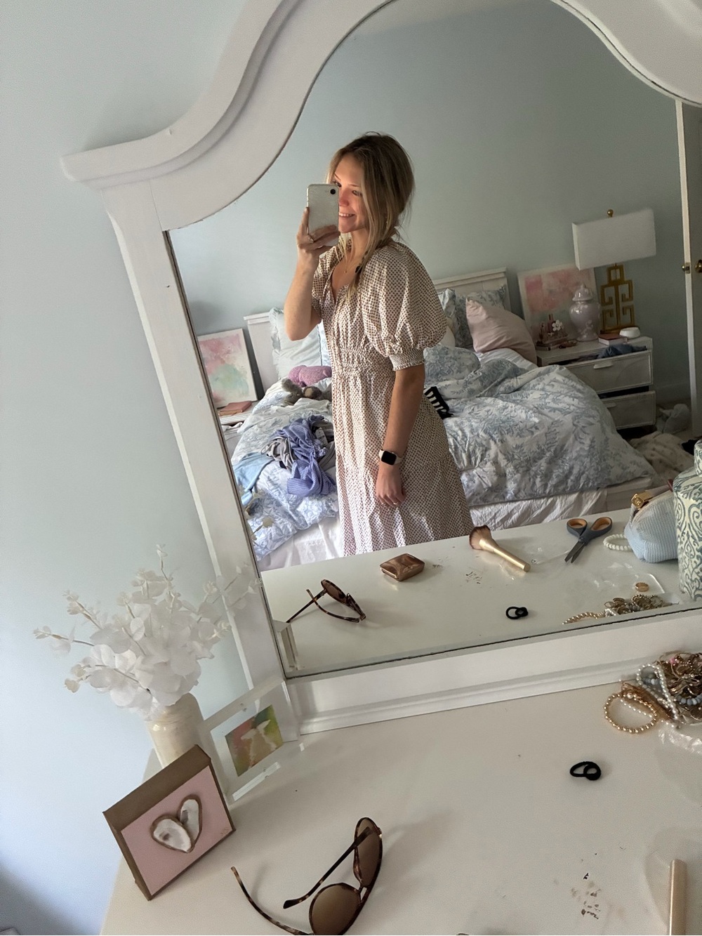ANTHROPOLOGIE The Somerset Maxi Dress w/ puffed sleeves